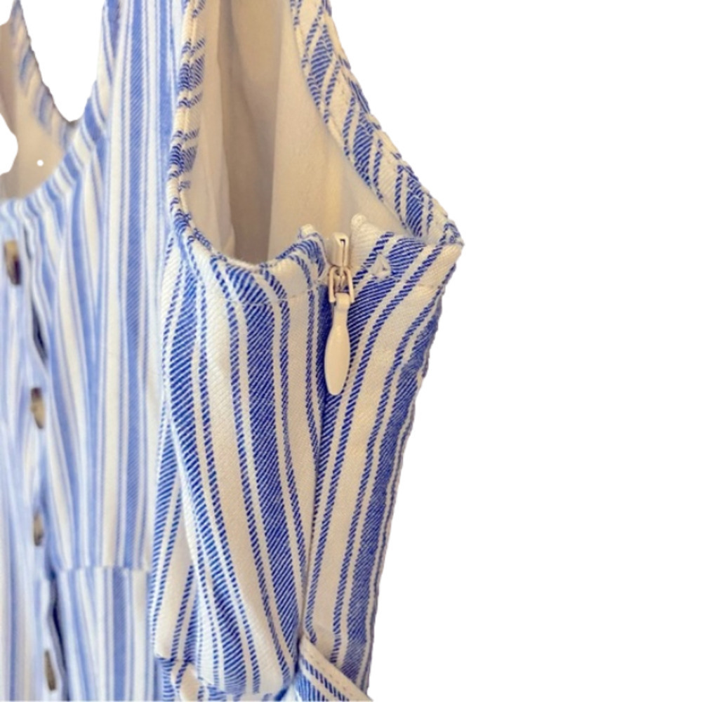 AMERICAN EAGLE Tank Dress Tie Back Sleeveless Stripe Blue/White Women Size XS - Picture 5 of 13